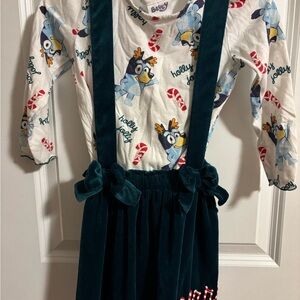 Bluey Holiday Two Piece Outfit 4T